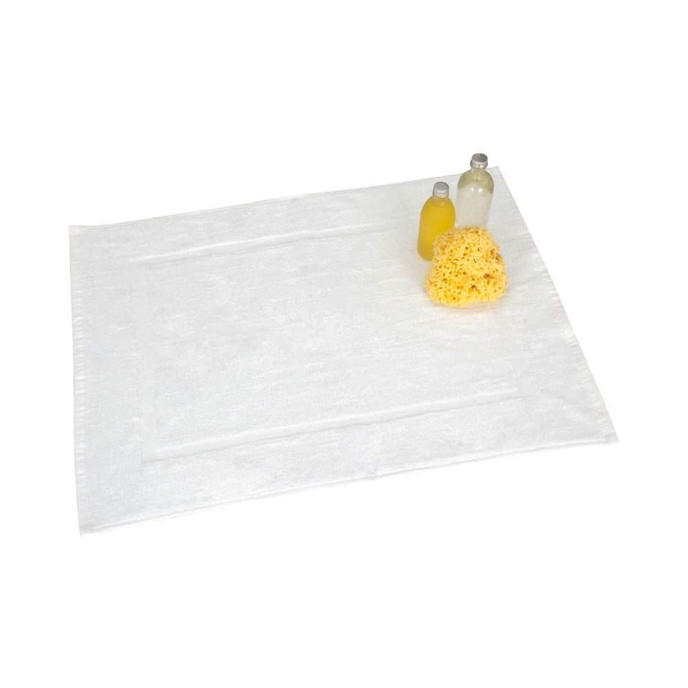 E-shop Biela bavlnená kúpeľňová predložka Wenko, 50 × 70 cm