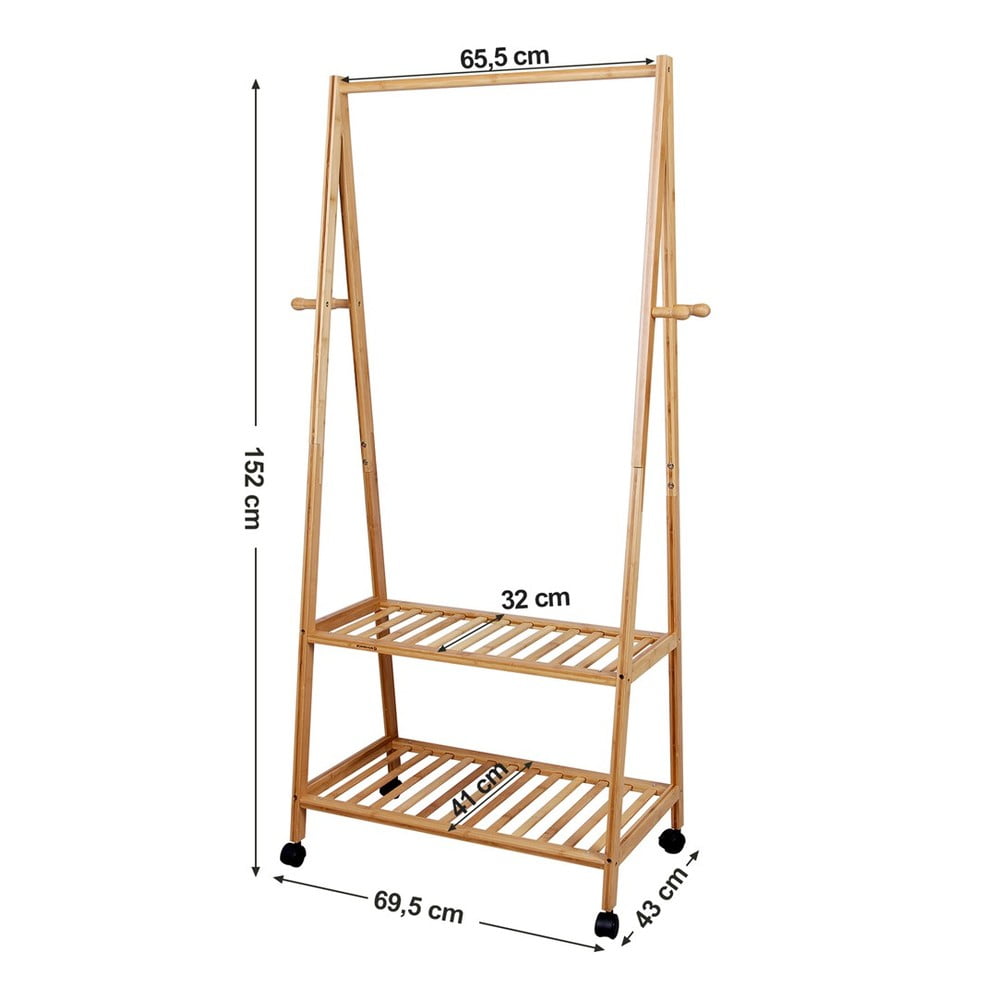 Obrázok Bamusový stojan na oblečenie Songmics, výška 152 cm