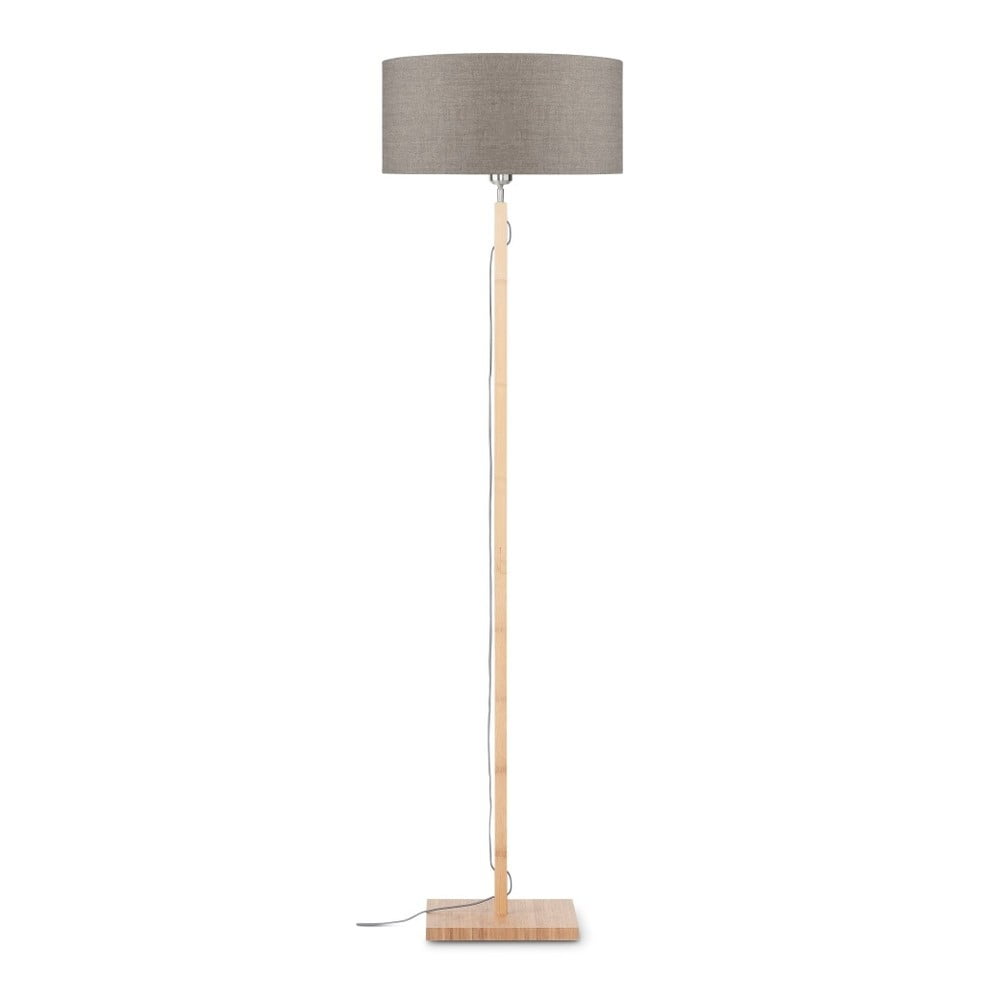 E-shop Stojacia lampa s béžovým tienidlom a konštrukciou z bambusu Good&Mojo Fuji