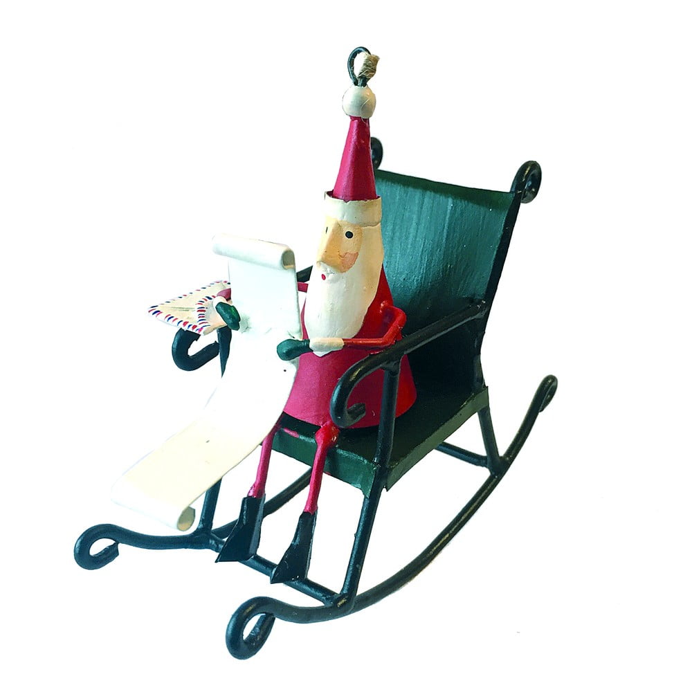 E-shop Vianočná závesná ozdoba G-Bork Santa in Rocking Chair