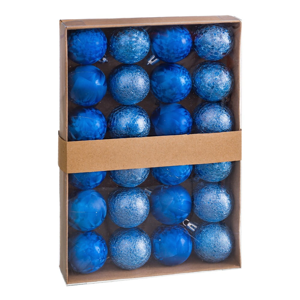 E-shop Súprava 24 vianočných ozdôb v modrej farbe Unimasa Aguas, ø 4 cm