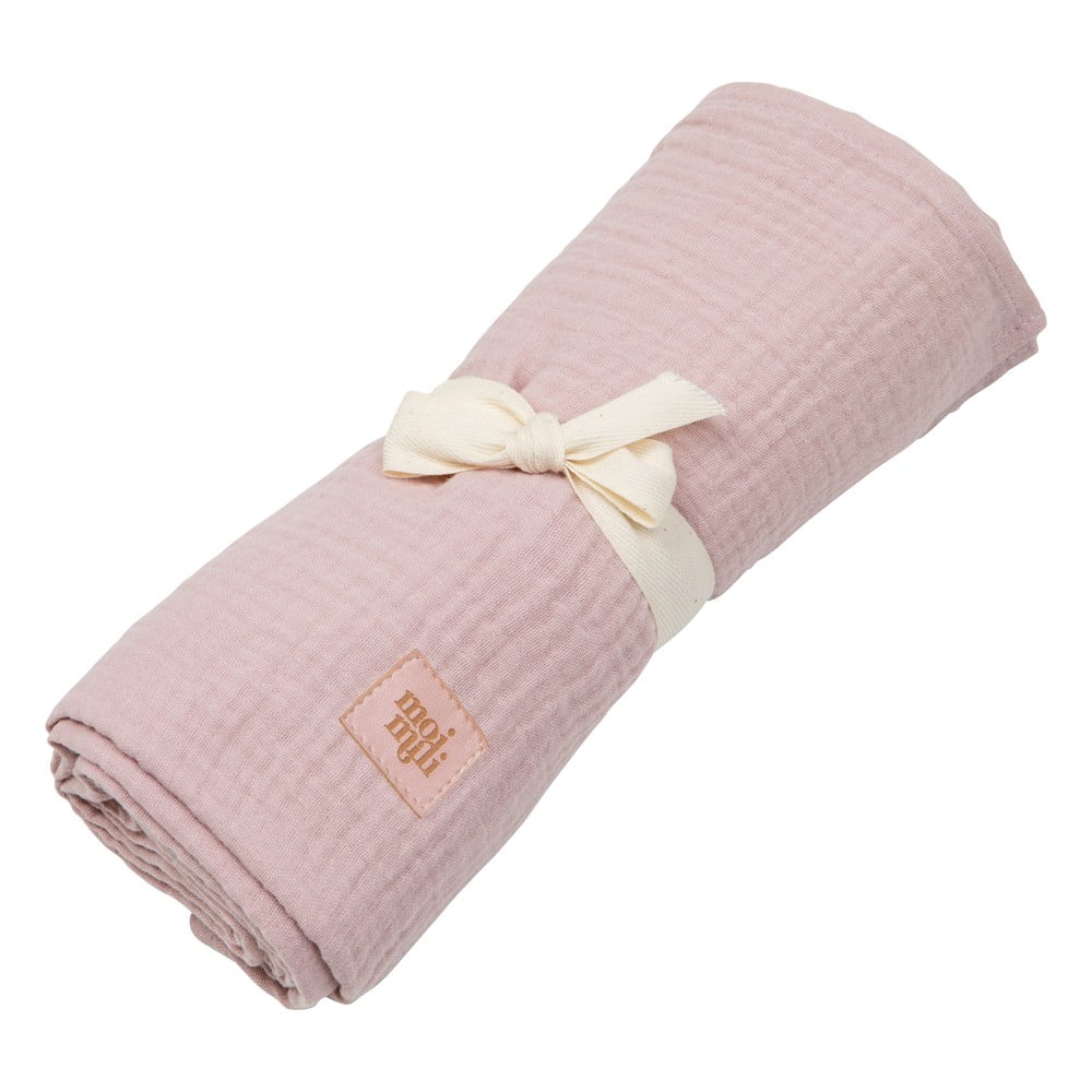 E-shop Ružová mušelínová detská deka 100x100 cm Baby Pink - Moi Mili