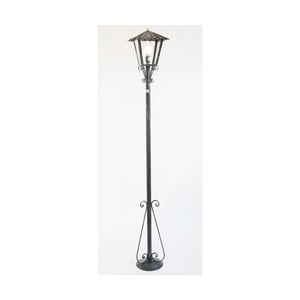Čierna kovová stojacia lampa Cruccolini Umbria Nero, výška 200 cm