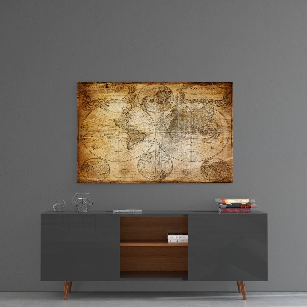 Obrázok Sklenený obraz Insigne World Map, 110 x 70 cm