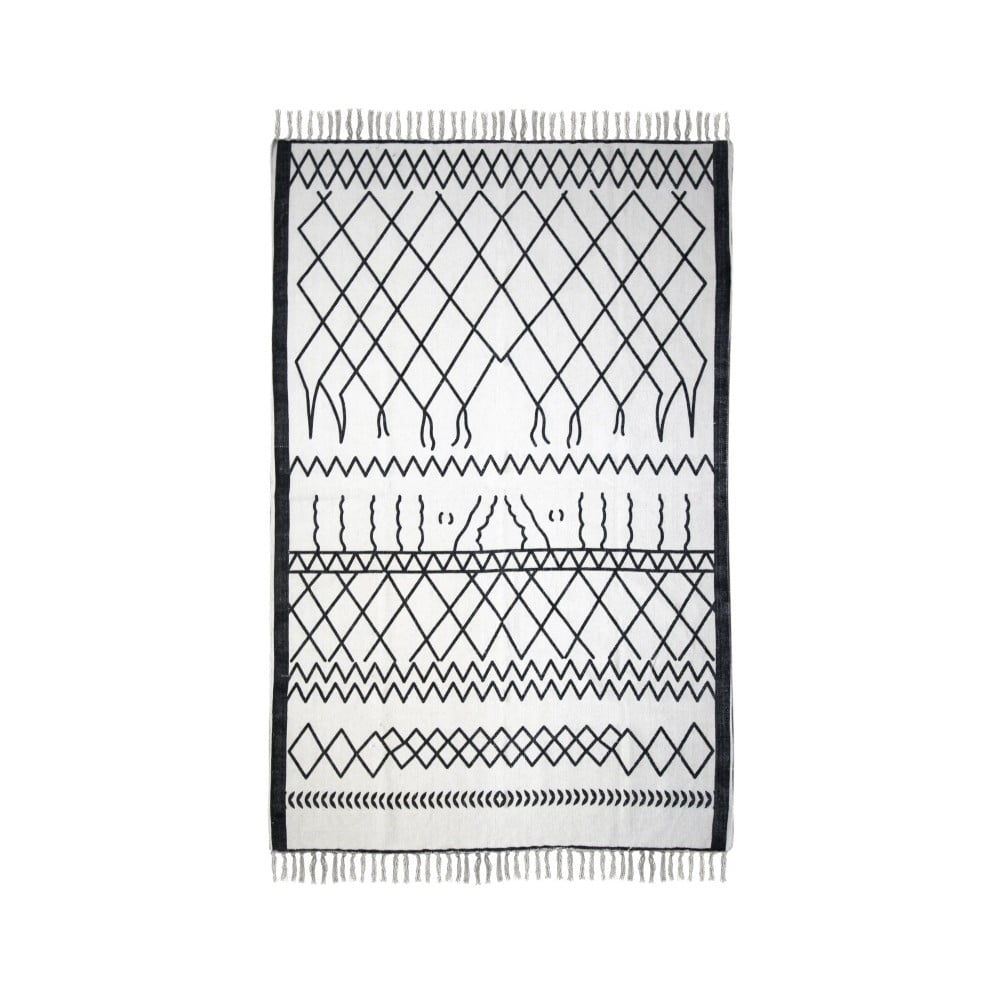 E-shop Čierno-biely bavlnený koberec HSM collection Colorful Living Garrio, 70 × 120 cm