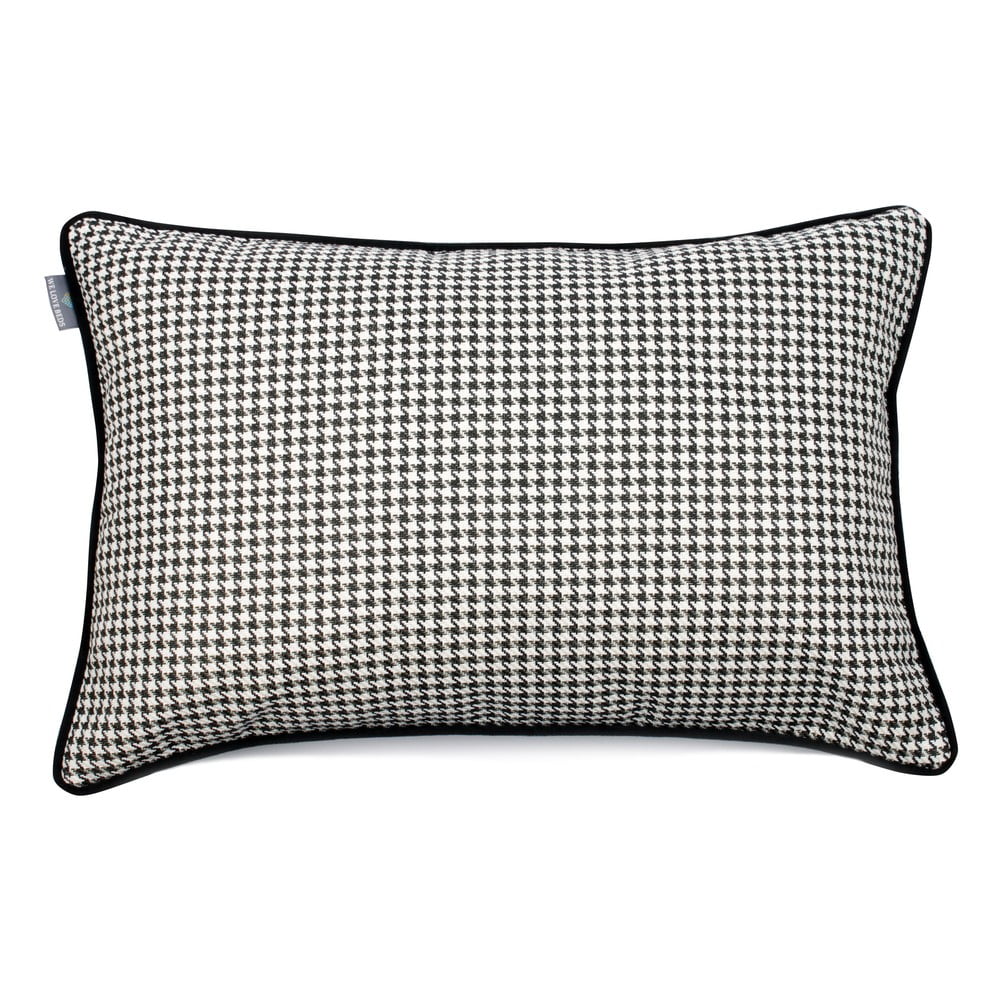 Obrázok Čierno-biela obliečka na vankúš WeLoveBeds Check, 40 × 60 cm