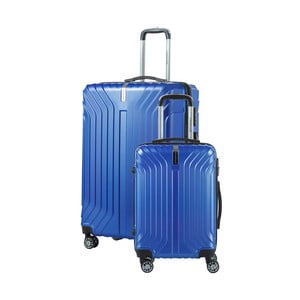 Sada 2 modrých cestovných kufrov na kolieskách Travel World