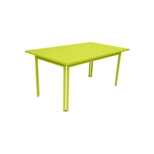 Zelený záhradný kovový jedálenský stôl Fermob Costa, 160 × 80 cm