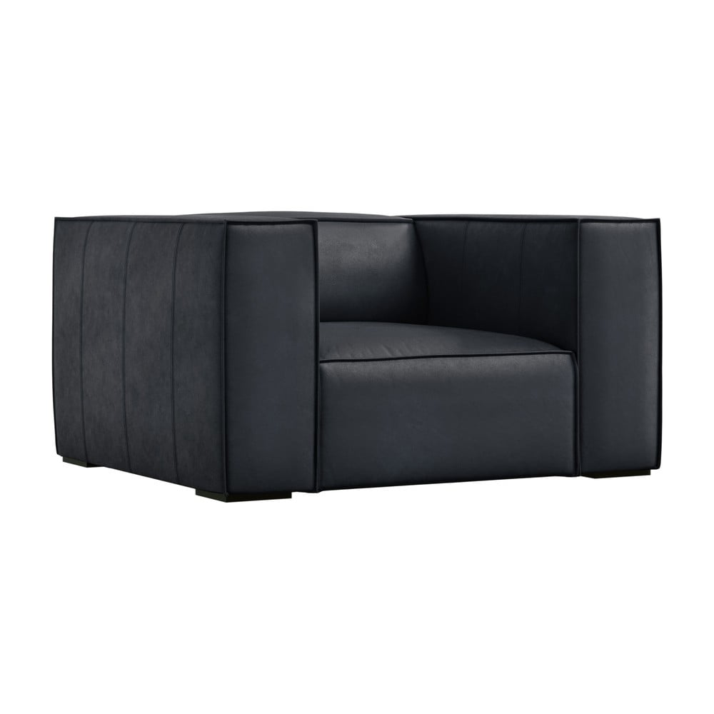 Tmavomodré kožené kreslo Madame – Windsor & Co Sofas