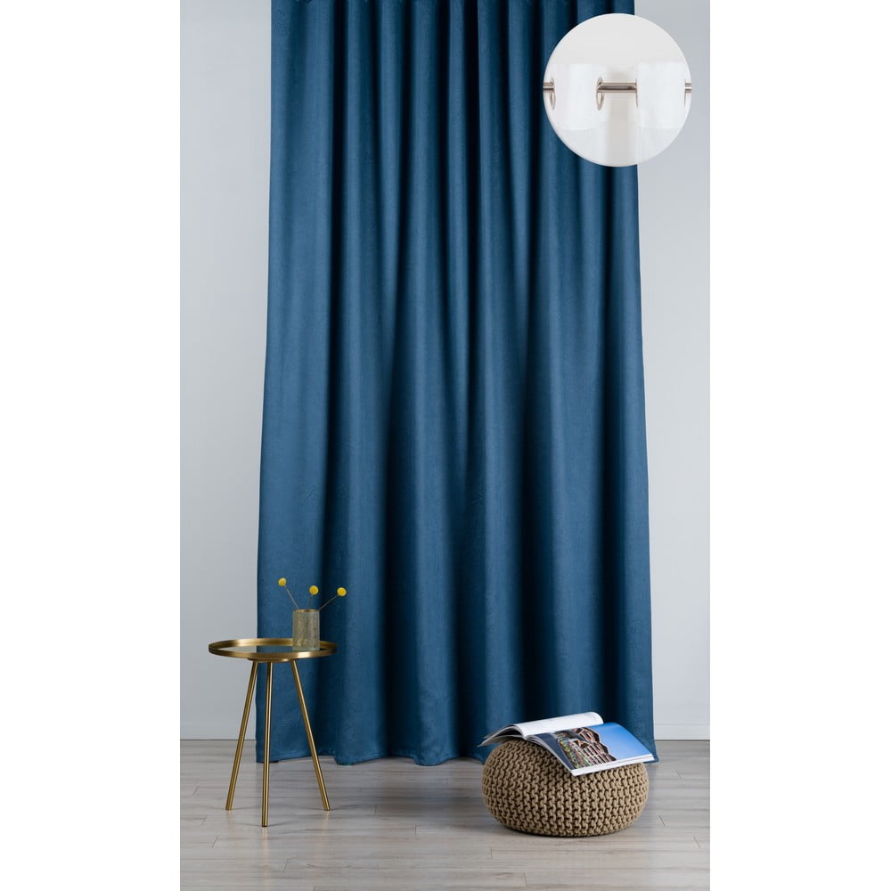 Modrý záves 135x260 cm Cora – Mendola Fabrics