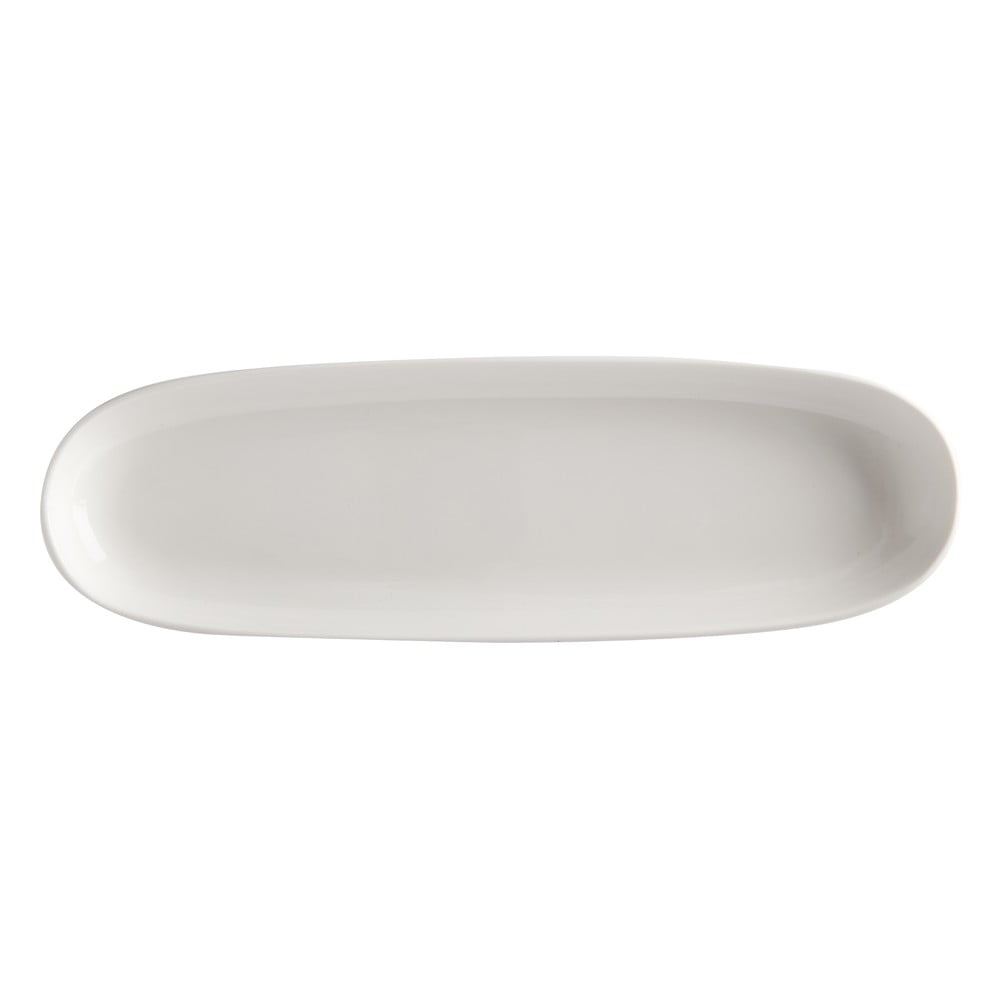 E-shop Biely porcelánový servírovací tanier Maxwell & Williams Basic, 40 x 12,5 cm