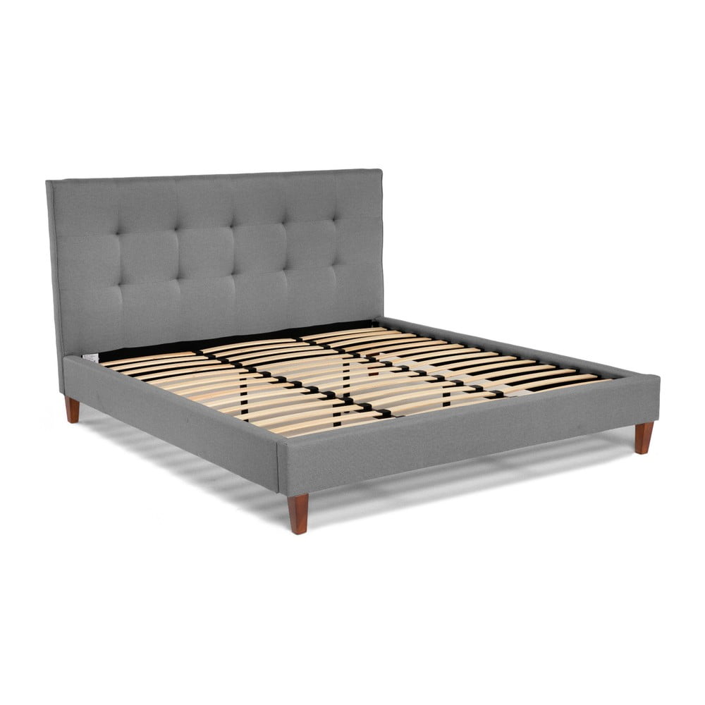 E-shop Sivá dvojlôžková posteľ Chez Ro Skagen, 160 × 200 cm