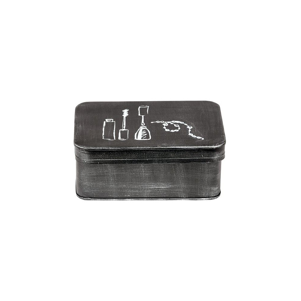 E-shop Čierny kovový box na kosmetiku LABEL51