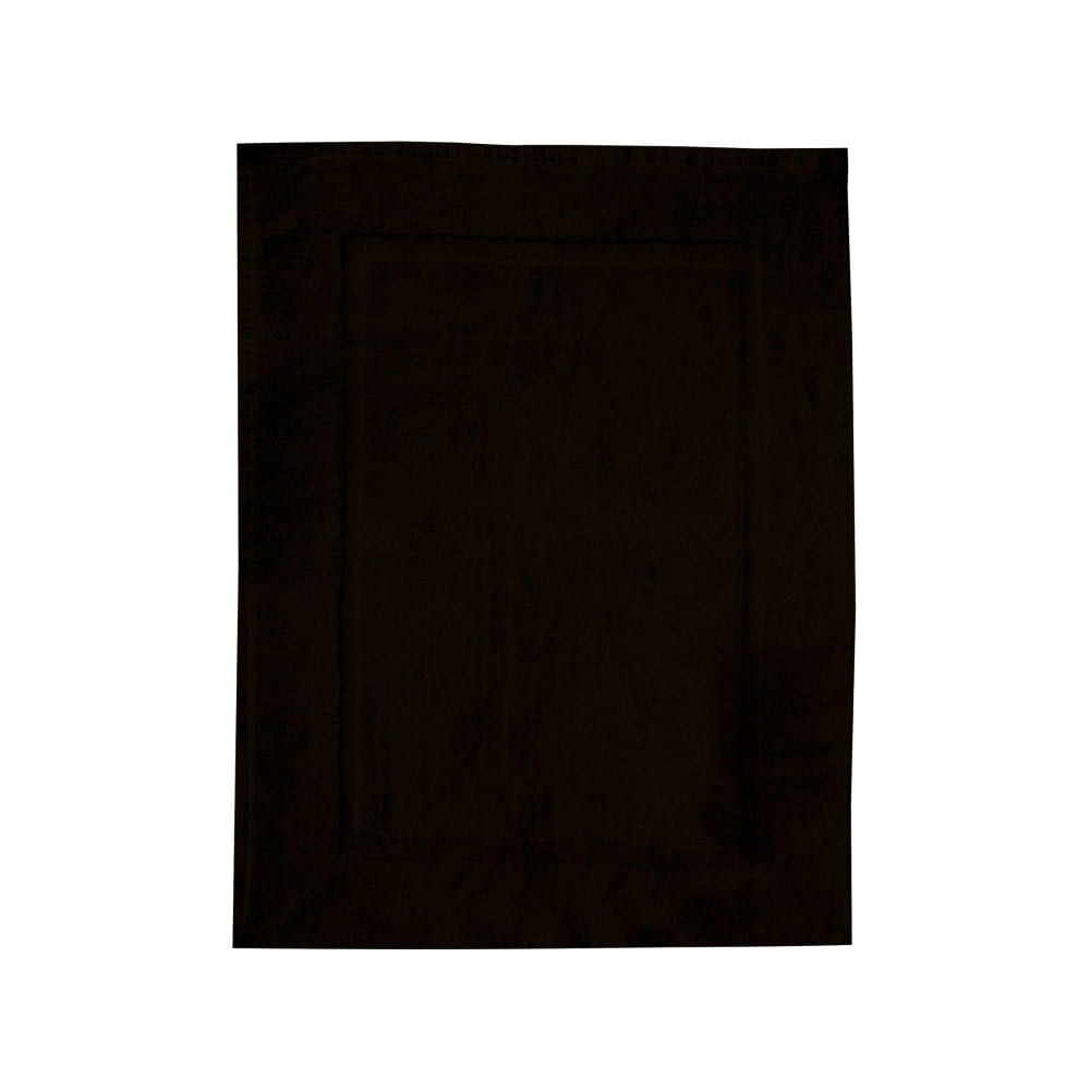 E-shop Čierna bavlnená kúpeľňová predložka Wenko, 50 × 70 cm