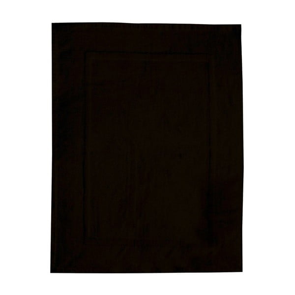 Čierna bavlnená kúpeľňová predložka Wenko, 50 × 70 cm
