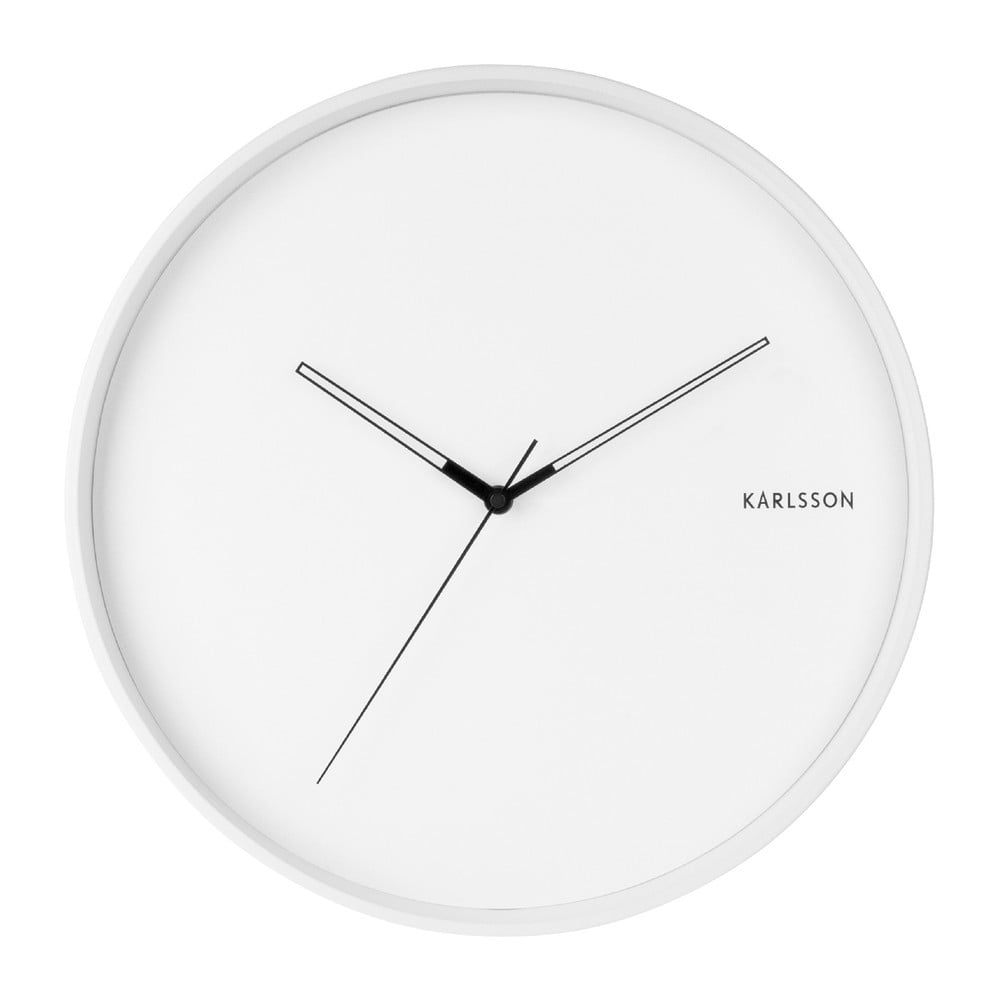 E-shop Biele nástenné hodiny Karlsson Hue, ø 40 cm