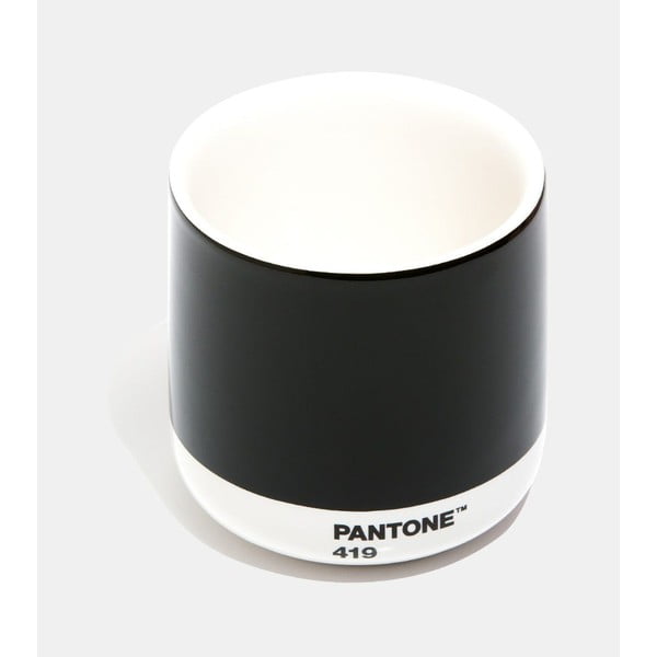 Čierny keramický termohrnček Pantone Cortado, 175 ml