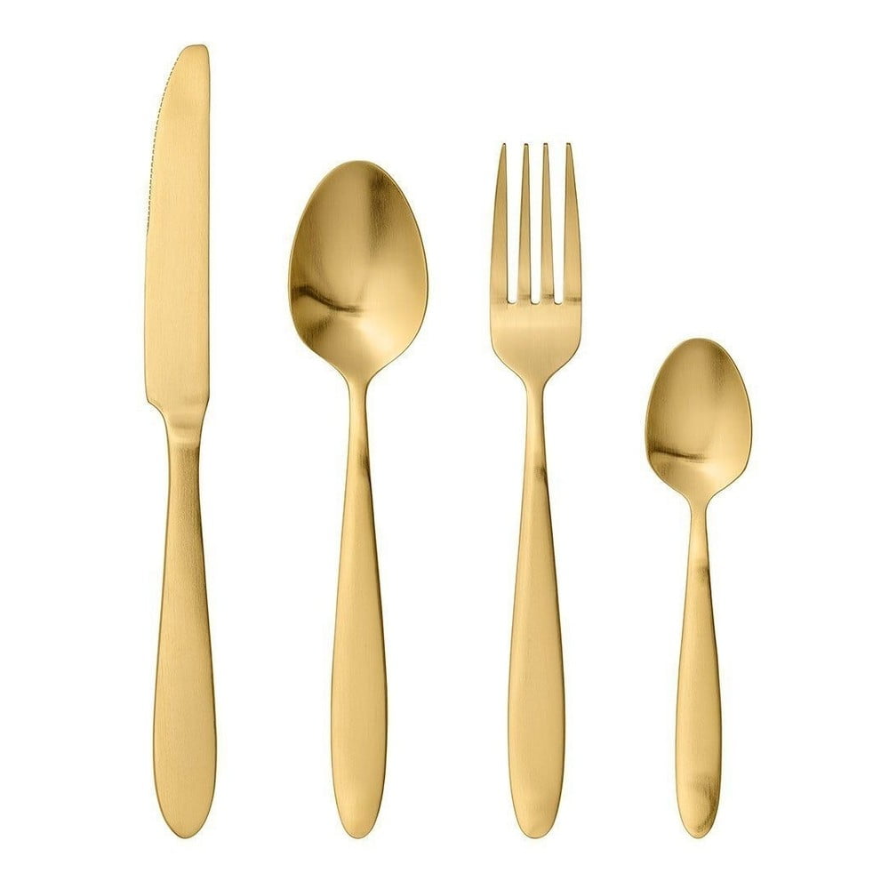 Obrázok 4-dielny set príborov v zlatej farbe Bloomingville Cutlery Eleganza