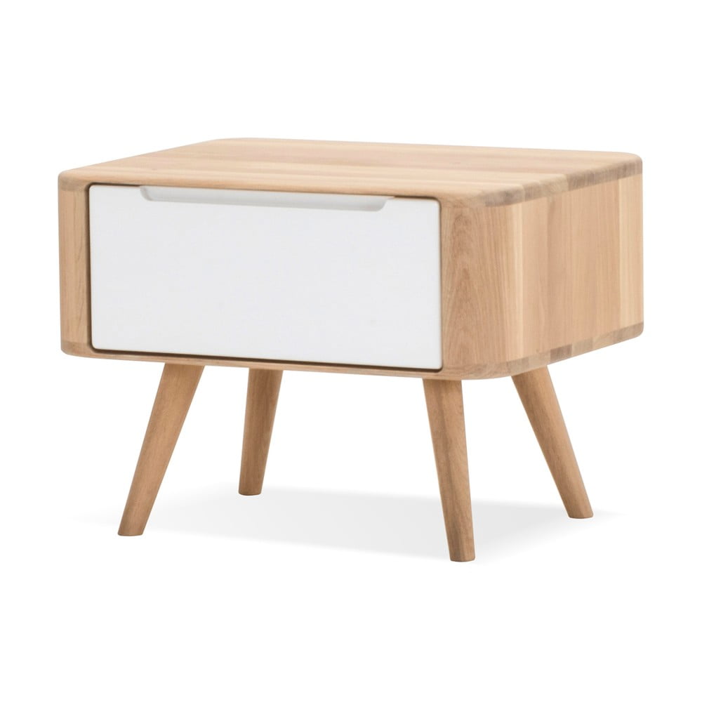 Nočný stolík z dubového dreva Gazzda Ena Two, 55 × 42 × 40 cm