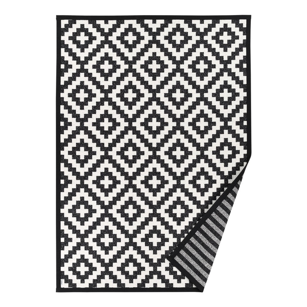 Čierno-biely obojstranný koberec Narma Viki Black, 100 x 160 cm