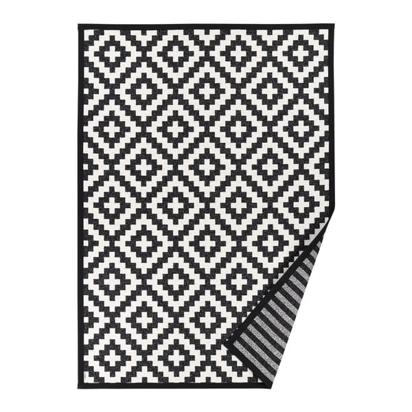 Čierno-biely vzorovaný obojstranný koberec Narma Viki, 140 × 200 cm