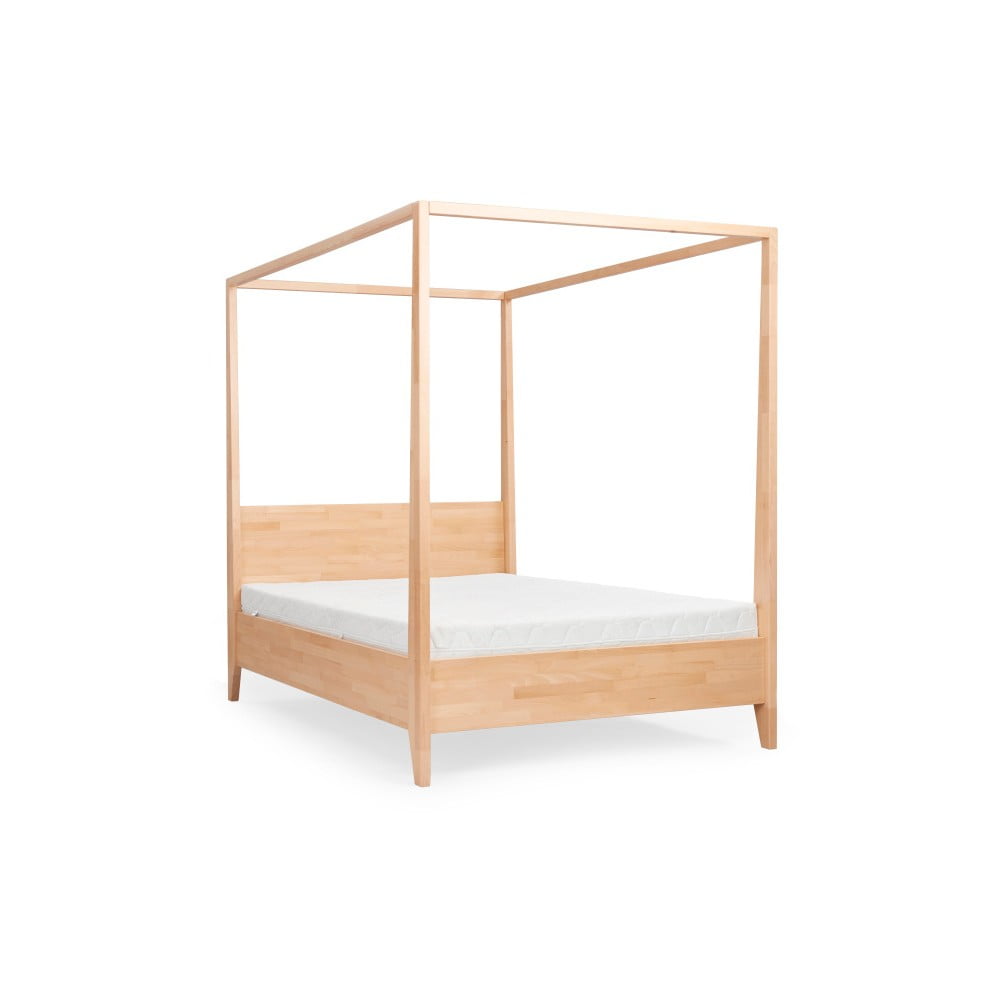 E-shop Dvojlôžková posteľ z masívneho bukového dreva SKANDICA Canopy, 160 x 200 cm