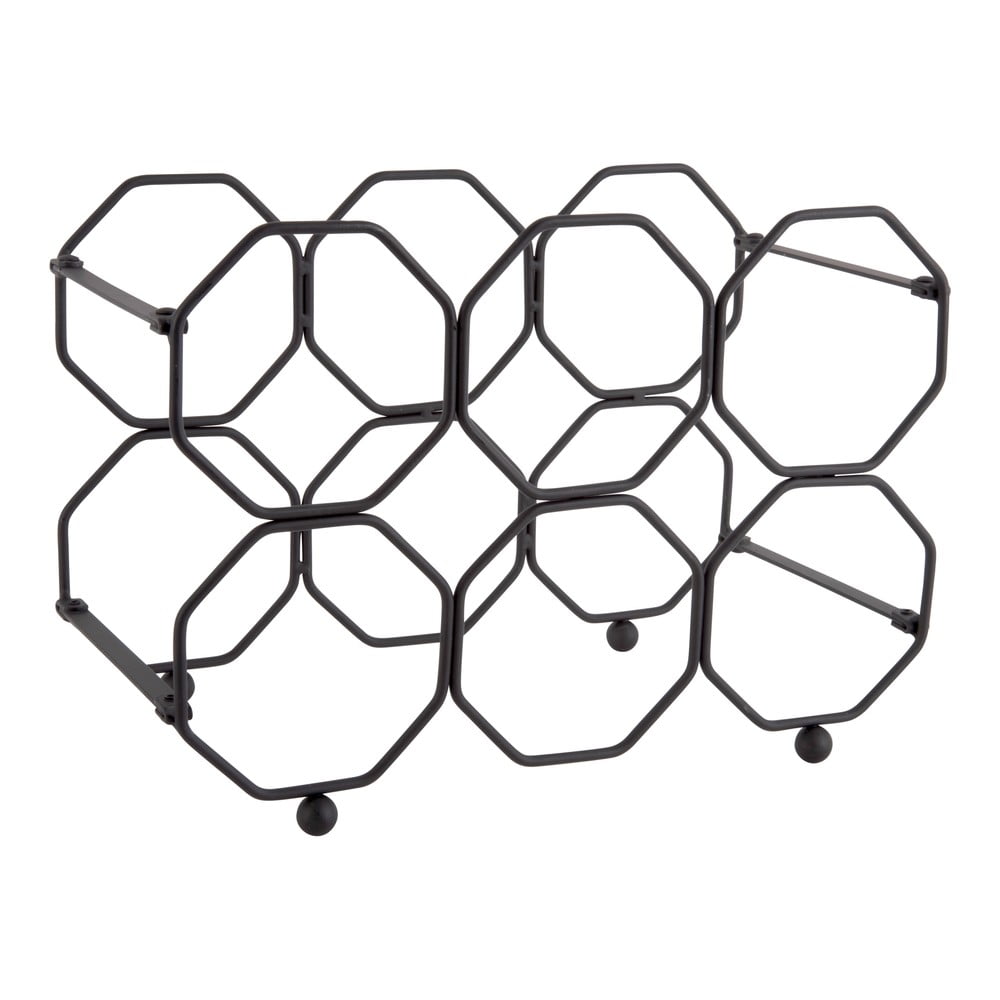 E-shop Čierny kovový skladací držiak na víno PT LIVING Honeycomb