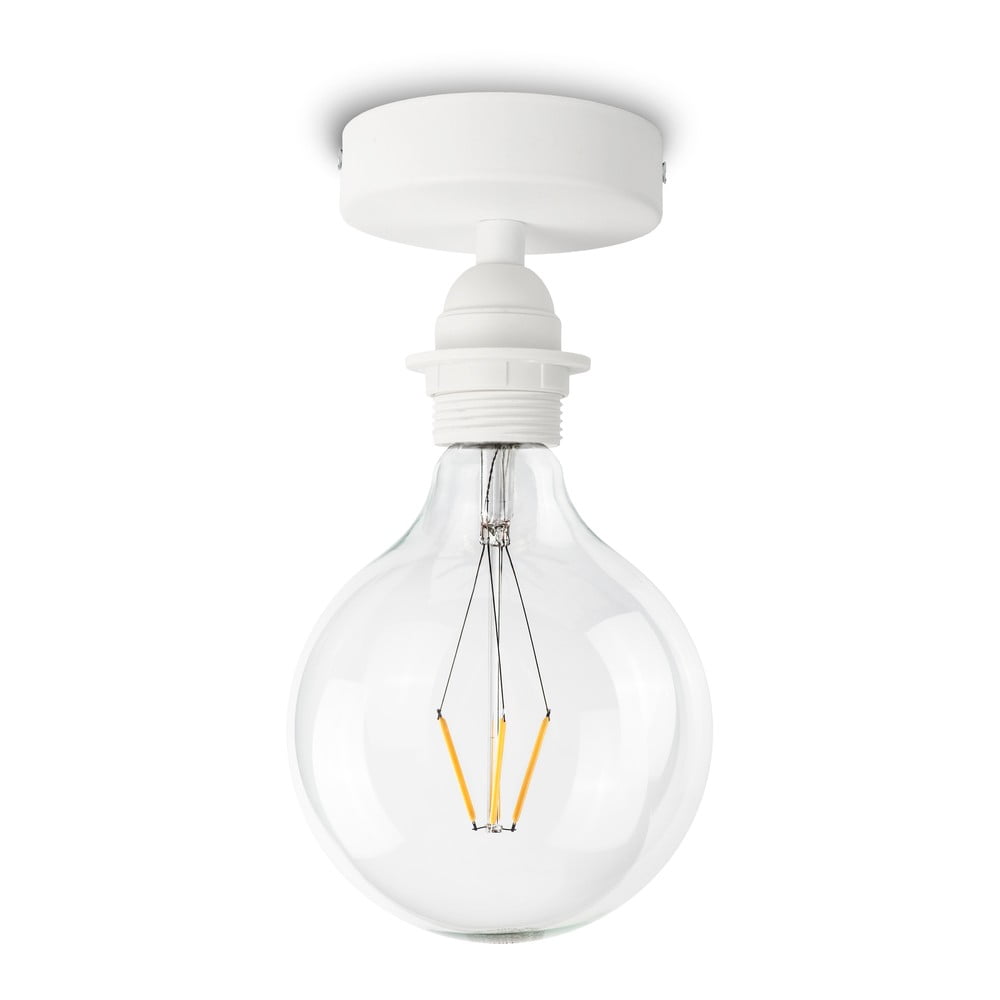 Biele stropné svietidlo Bulb Attack Uno Basic