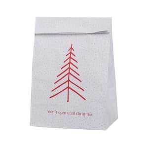Biele papierové desiatové vrecko s vianočnou tematikou Bloomingville Christmas