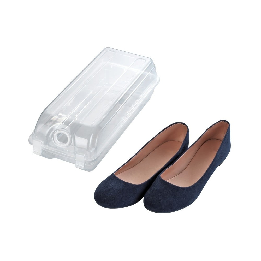E-shop Transparentný úložný box na topánky Wenko Smart, šírka 14 cm