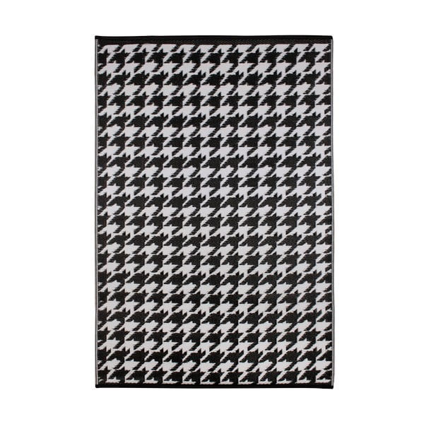 Čierno-biely vonkajší koberec Green Decore Houndstooth, 150 x 240 cm