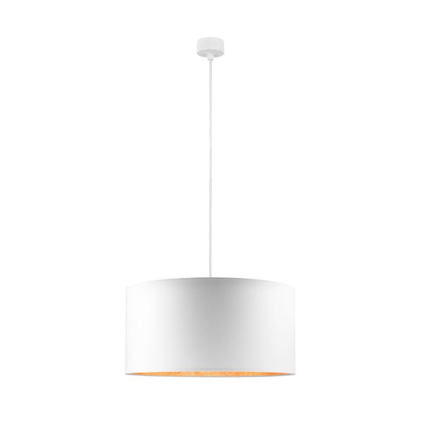 Biele stropné svietidlo s vnútrajškom v medenej farbe Sotto Luce Mika, ∅ 50 cm