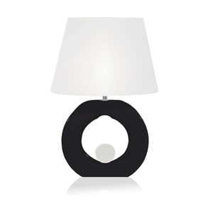 Bielo-čierna stolová lampa Globen Lighting Circle