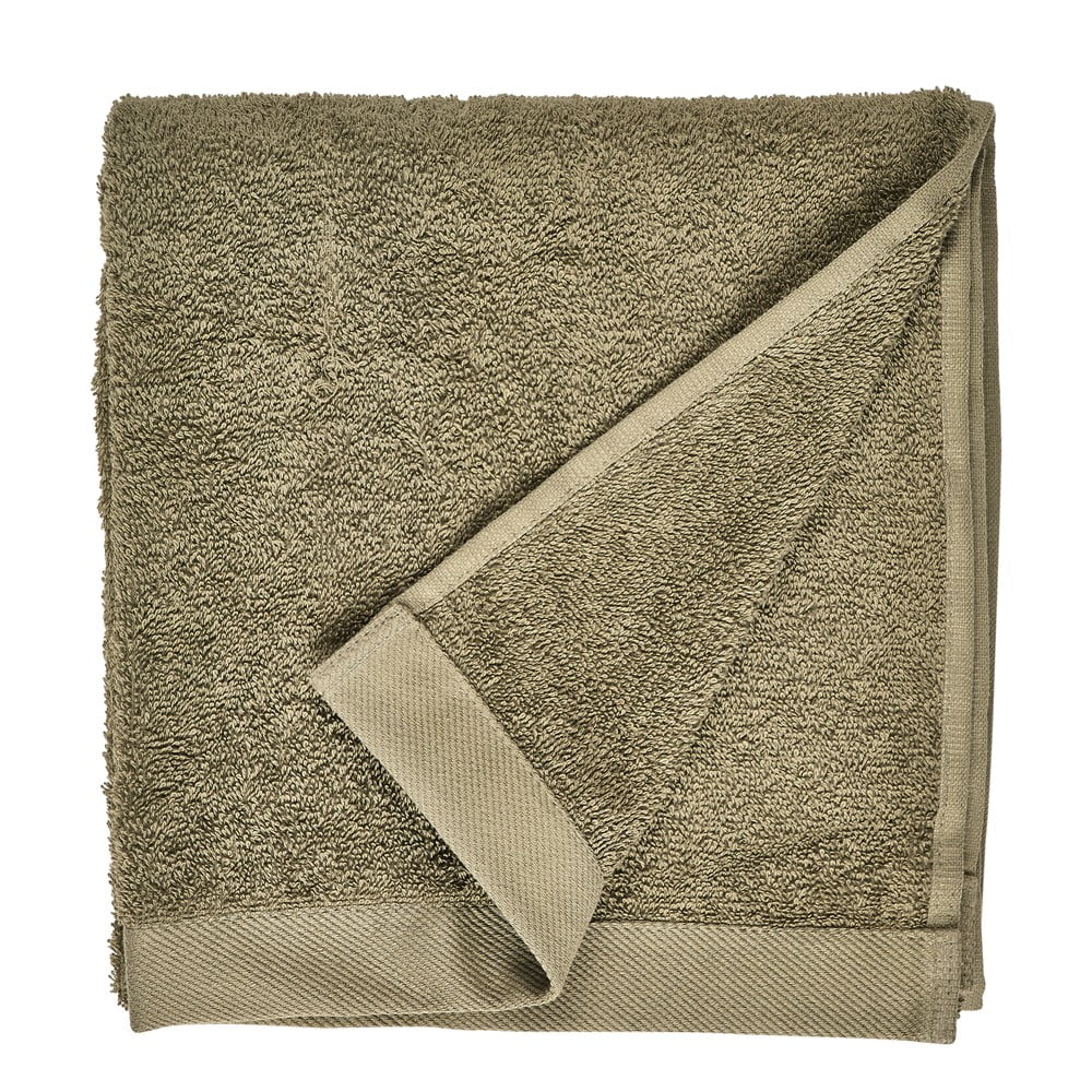 E-shop Olivovozelený uterák z froté bavlny Södahl Organic, 100 x 50 cm