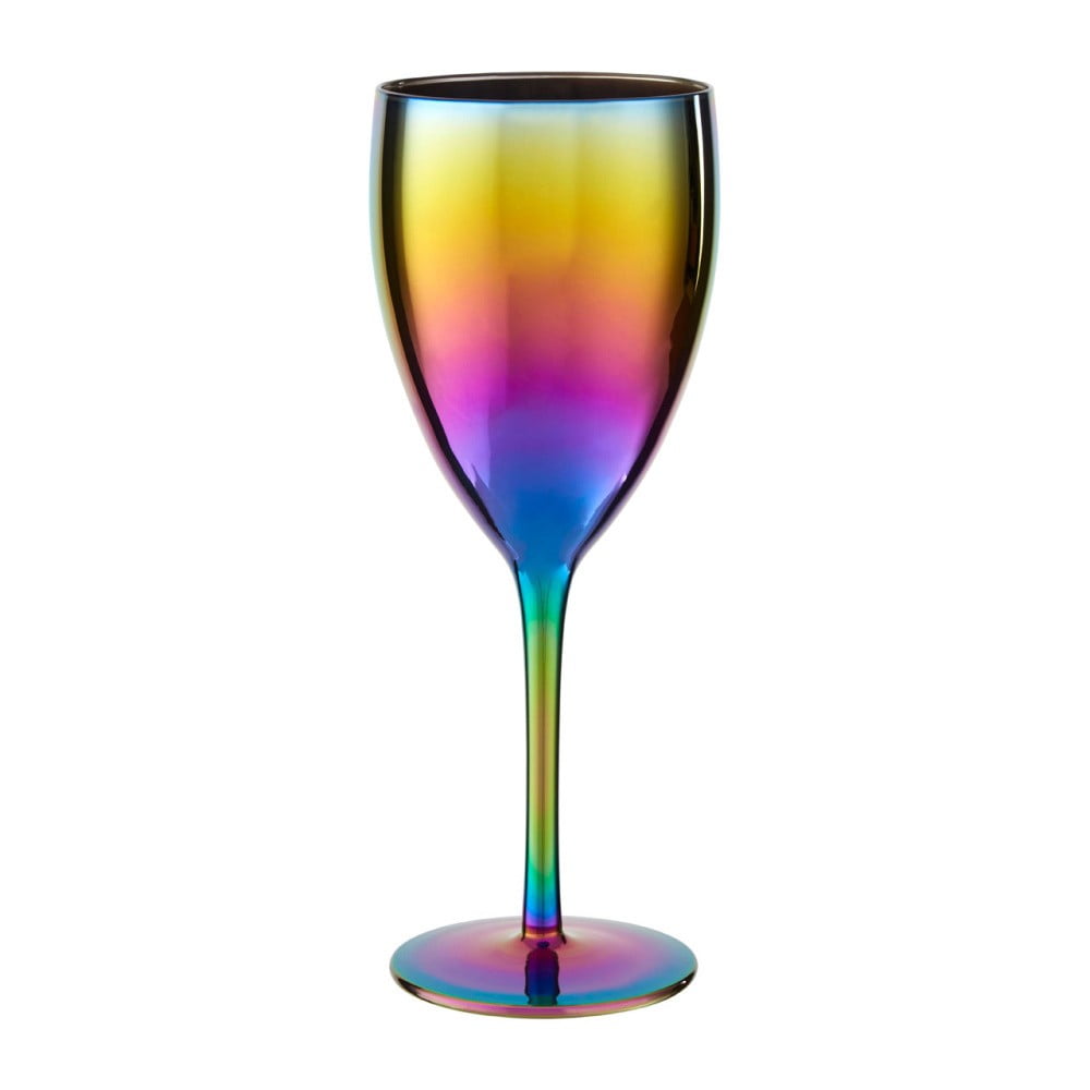 Obrázok Sada 4 pohárov na víno s dúhovým efektom Premier Housowares Rainbow, 473 ml