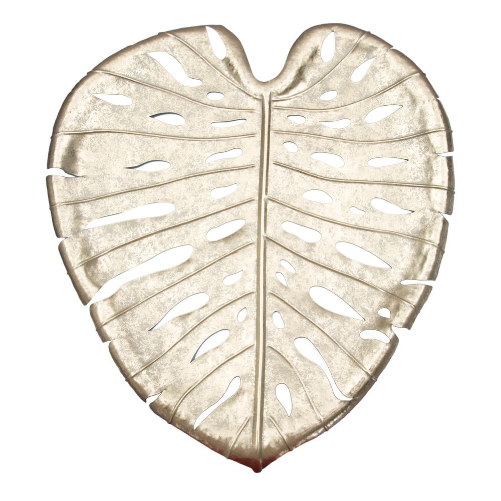 Obrázok Dekoratívna miska v zlatej farbe Mauro Ferretti Monstera Leaf, 42,5 × 47,5 cm