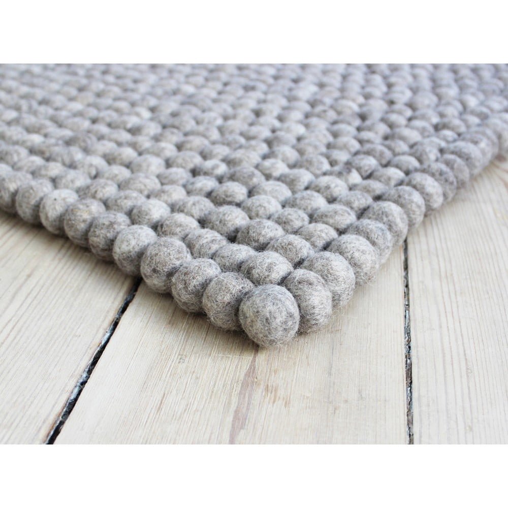 Obrázok Pieskovohnedý guľôčkový vlnený koberec Wooldot Ball rugs, 120 x 180 cm