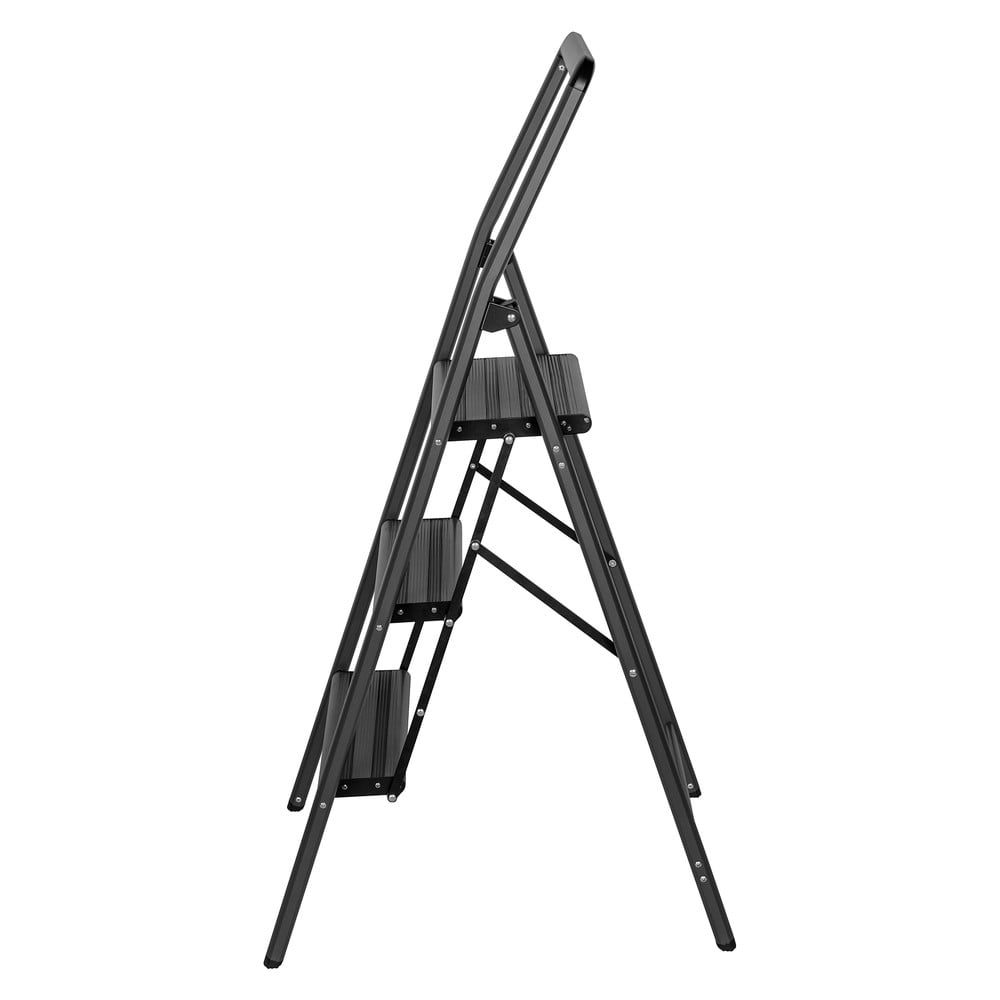 E-shop Sivé schodíky Wenko Compact, výška 114,5 cm