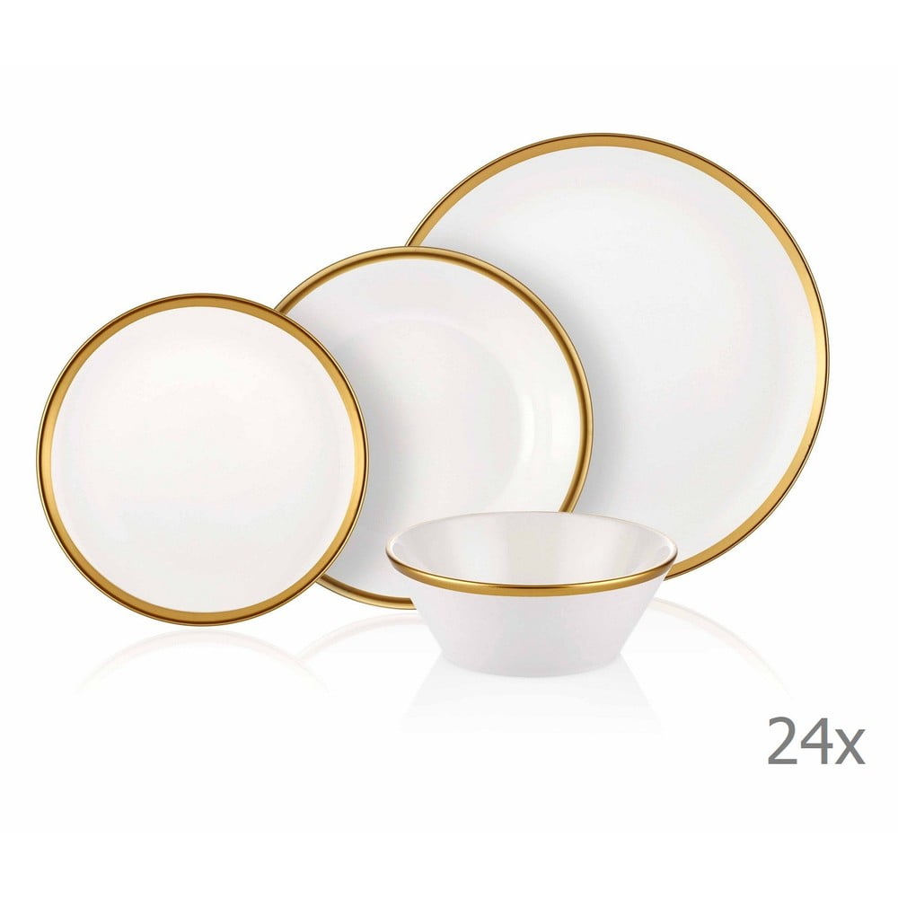 Obrázok 24-dielny set porcelánového riadu Mia Halos Gold