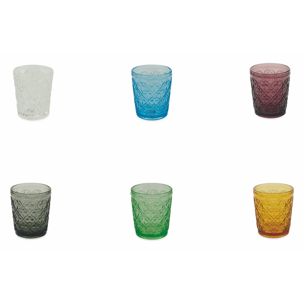 Súprava 6 farebných pohárov Villa d'Este Marrakech, 240 ml