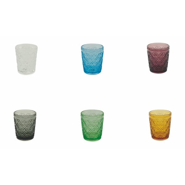 Súprava 6 farebných pohárov Villa d'Este Marrakech, 240 ml