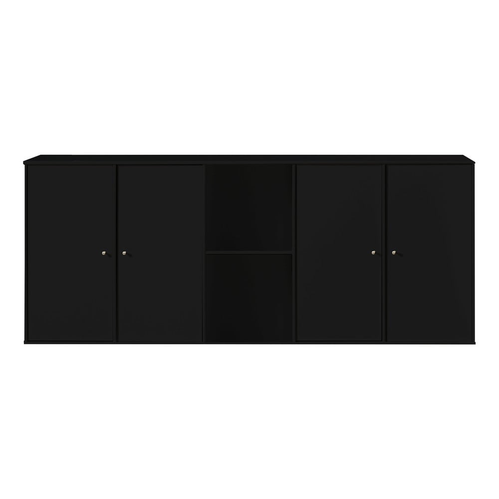E-shop Čierna nástenná komoda Hammel Mistral Kubus, 169 x 69 cm