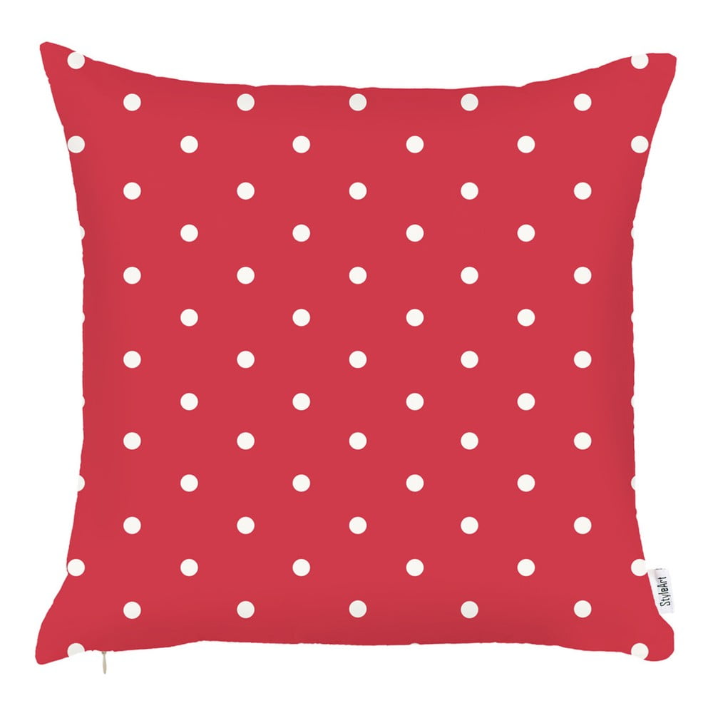 E-shop Červená obliečka na vankúš Mike & Co. NEW YORK Dots, 43 × 43 cm