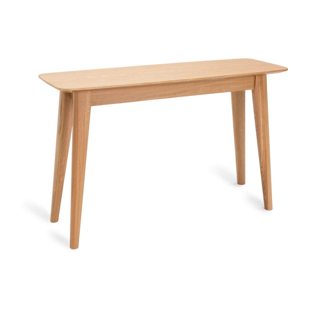 E-shop Konzolový stolík s nohami z dubového dreva Unique Furniture Rho, 120 x 40 cm
