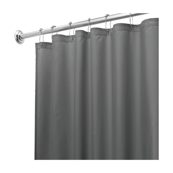 Sivý sprchový záves iDesign, 180 x 200 cm