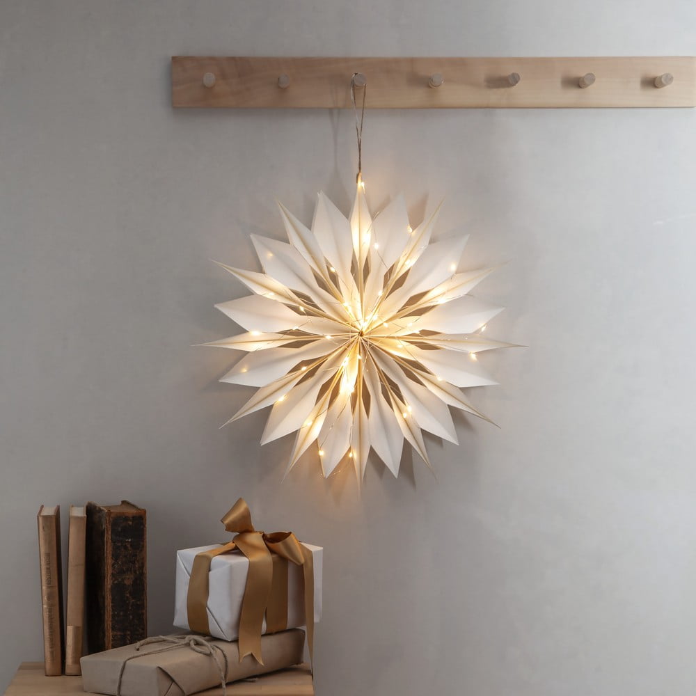 E-shop Biela vianočná svetelná dekorácia ø 45 cm Flinga - Star Trading