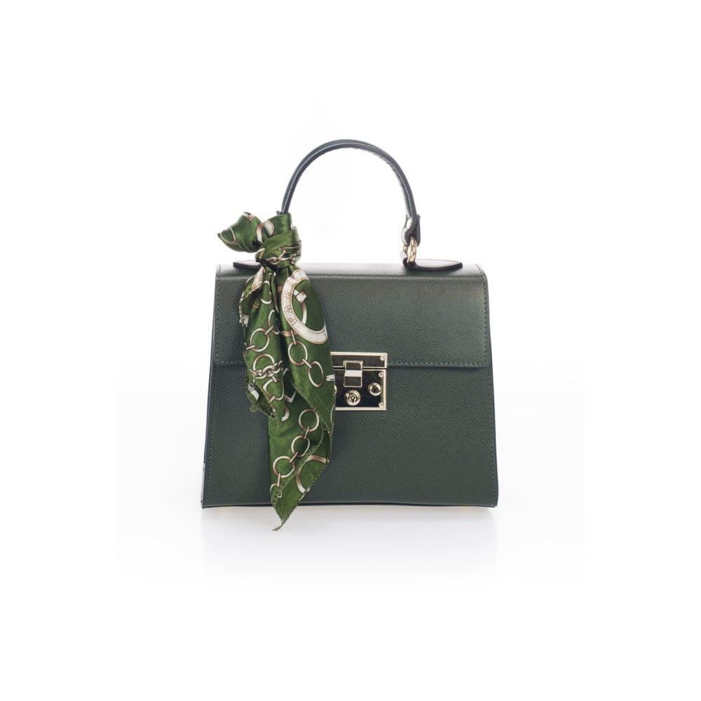 Zelená kožená kabelka Lisa Minardi Nudora