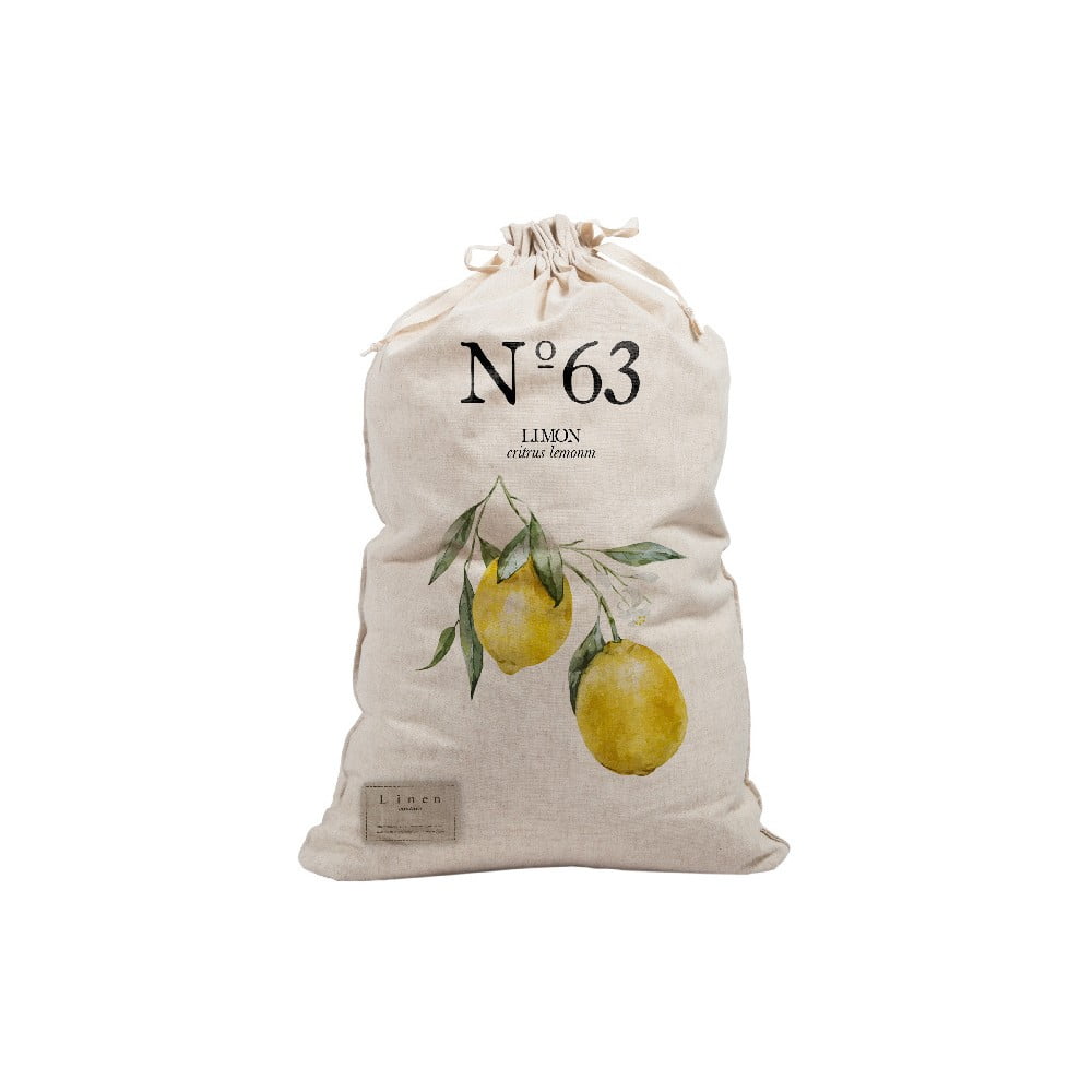E-shop Látkový vak na prádlo Really Nice Things Bag Lemons, výška 75 cm