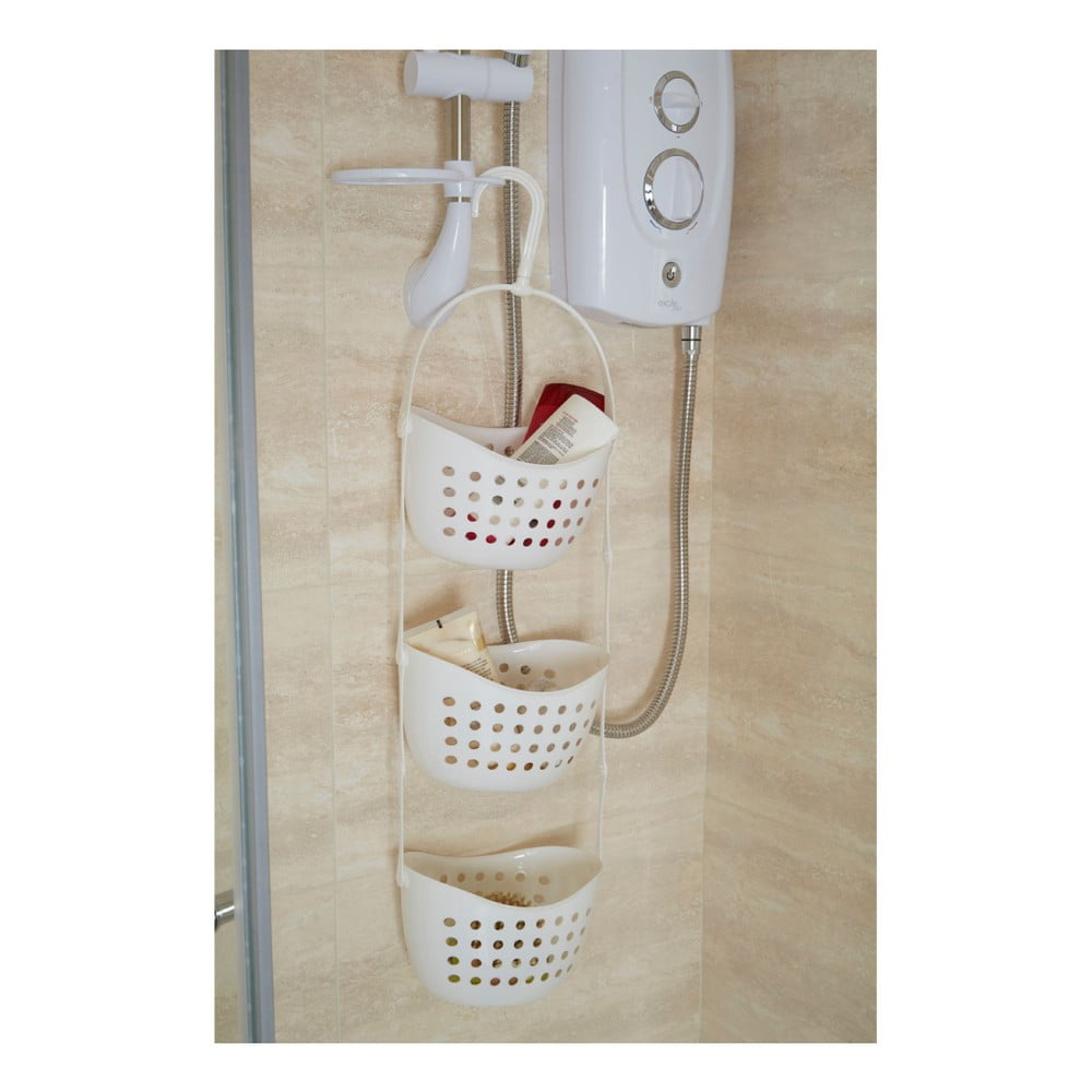 Obrázok Biely závesný organizér do sprchy s 3 priehradkami Premier Housewares Shower Caddy