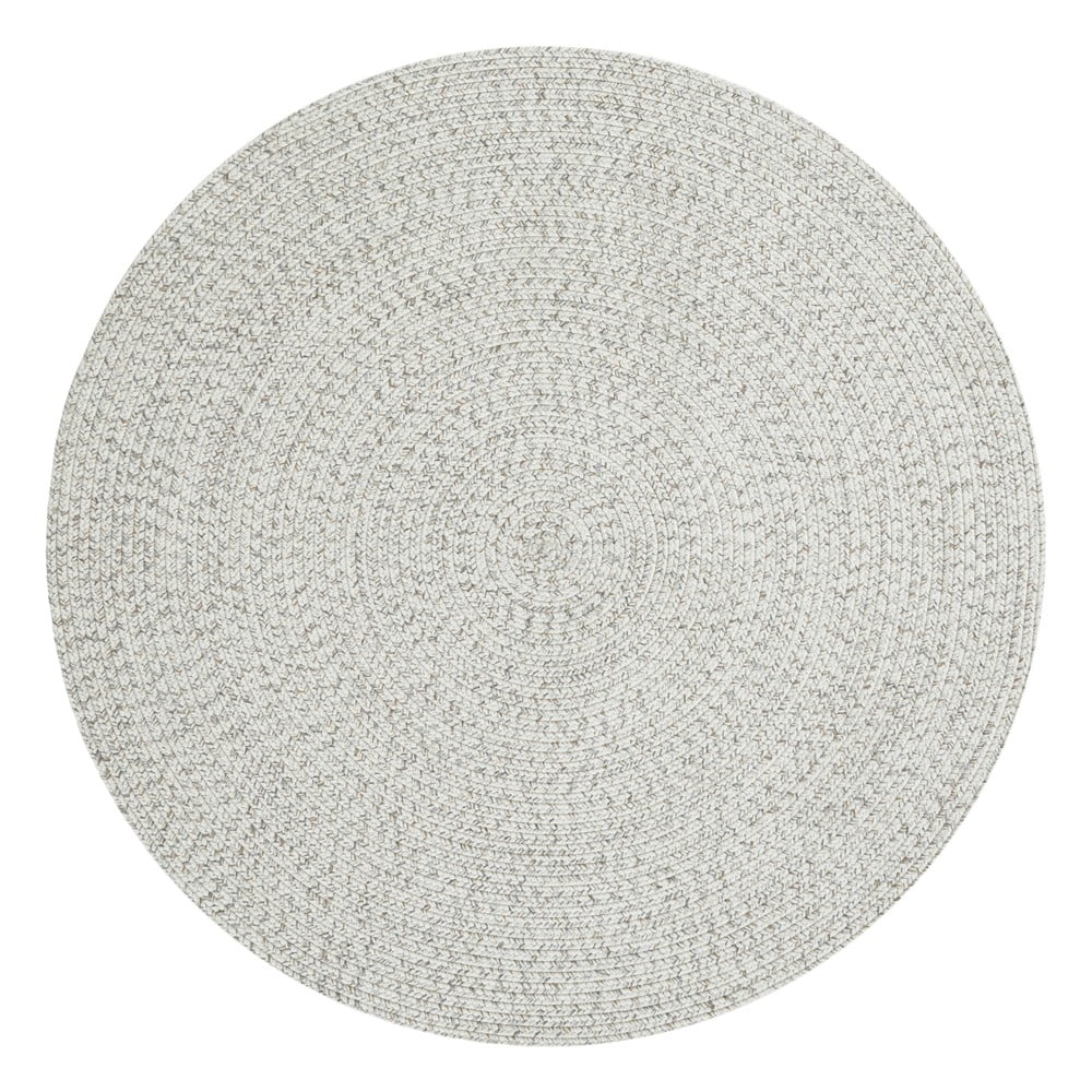 E-shop Biely/béžový okrúhly vonkajší koberec ø 200 cm - NORTHRUGS